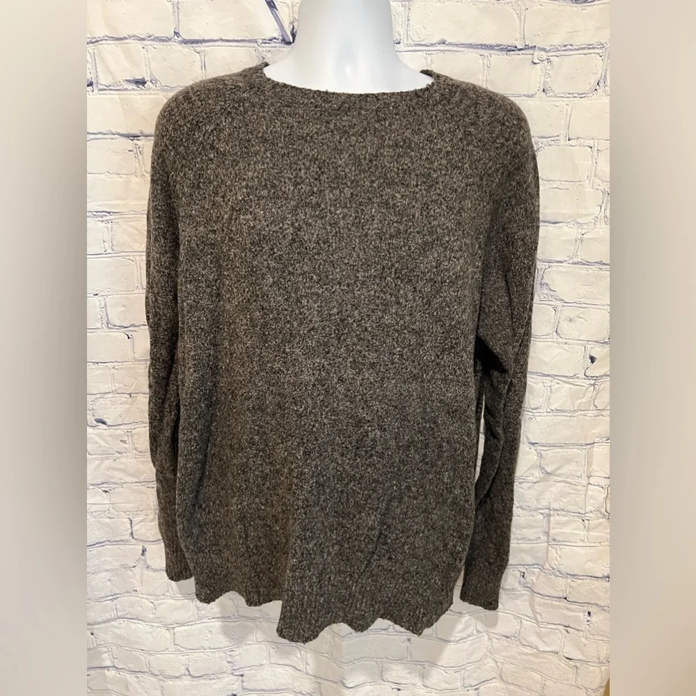 J Crew Merchantile Mens Crewneck Sweater Grey Heather Nylon/wool Size Large